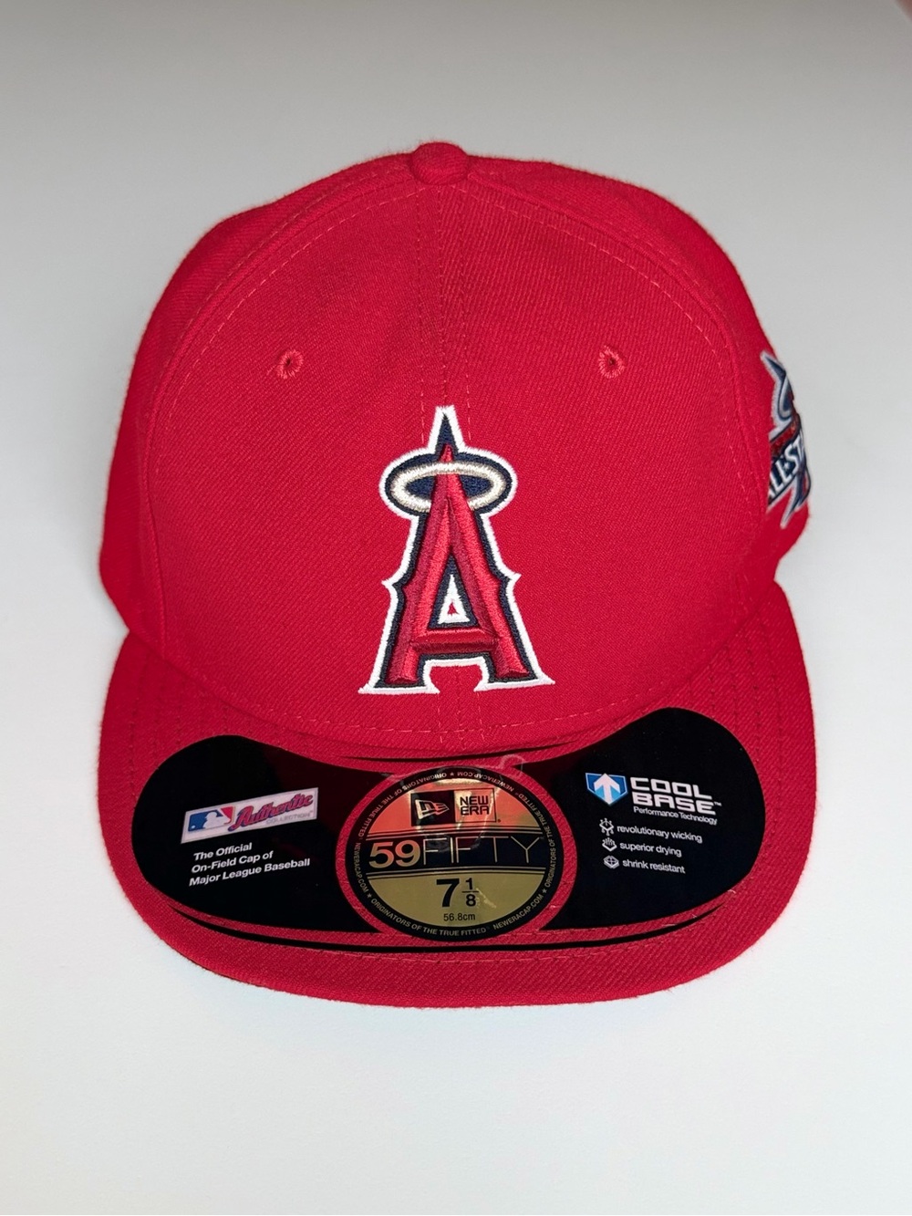 New Era Los Angeles Angels 59FIFTY Fitted Cap Red 7 1/8 NWT